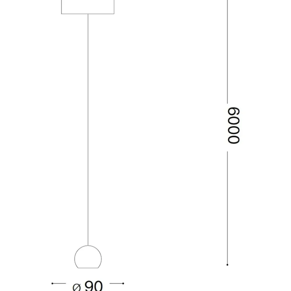 Lampade A Sospensione-Ideal Lux archimede sp lampada sospesa sfera nera led 4w 3000k