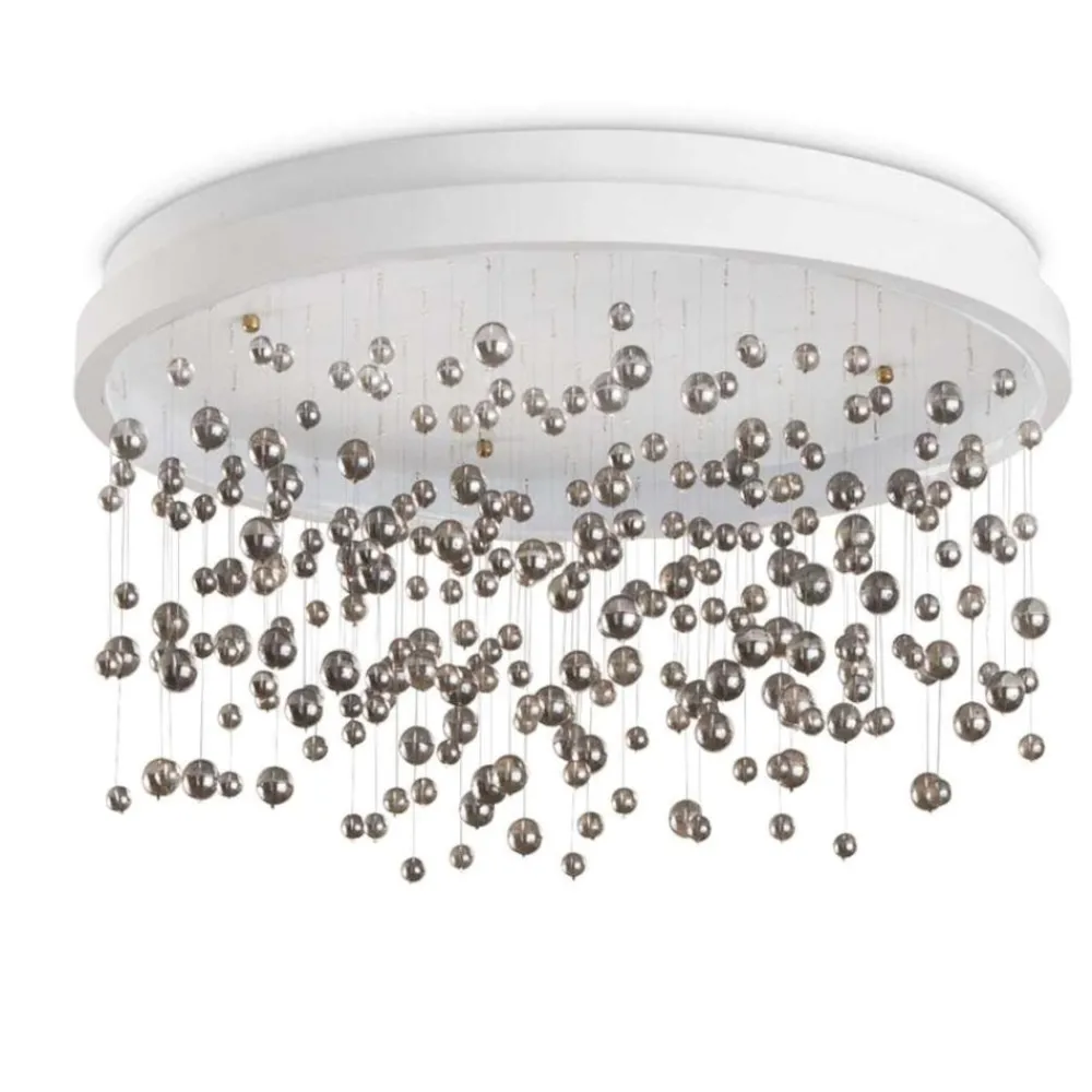Plafoniere Moderne-Ideal Lux armony pl d50 plafoniera led 55w 3000k pendenti vetro 50cm