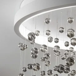 Plafoniere Moderne-Ideal Lux armony pl d50 plafoniera led 55w 3000k pendenti vetro 50cm