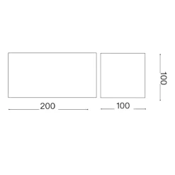 Applique Da Esterno-Ideal Lux atom ap d20 applique da esterno rettangolare antracite led 3000k