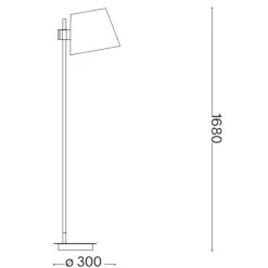 Lampade Da Terra-Ideal Lux axel pt1 lampada da terra nera legno naturale