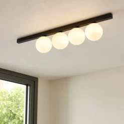 Plafoniere Moderne-Ideal Lux binomio pl4 plafoniera moderna nera