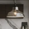 Lampadari Cucina-Ideal Lux bistro sp1 plate lampadario per cucina vetro grigio fumo
