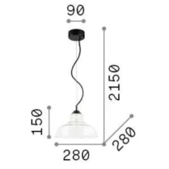 Lampadari Cucina-Ideal Lux bistro sp1 plate lampadario per cucina vetro grigio fumo