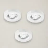 Faretti Da Incasso-Ideal Lux blues fi round box 3 faretti da incasso bianchi per cartongesso