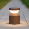 Lampioni Da Giardino-Ideal Lux boeing pt h015 lampioncino da giardino marrone led 14w 3000k