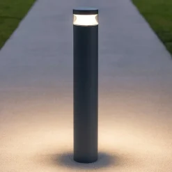 Lampioni Da Giardino-Ideal Lux boeing pt h100 lampione da giardino antracite ip65 led