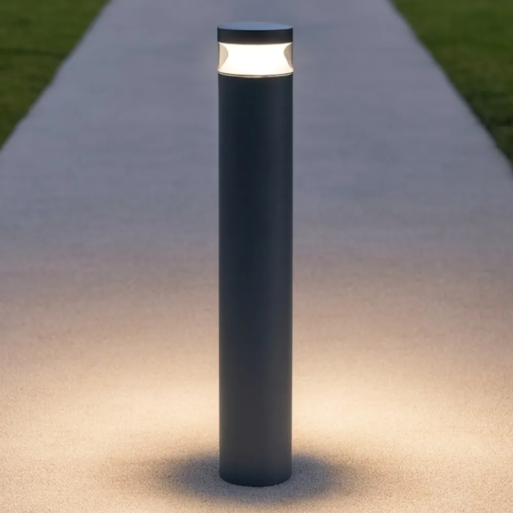 Lampioni Da Giardino-Ideal Lux boeing pt h100 lampione da giardino antracite ip65 led