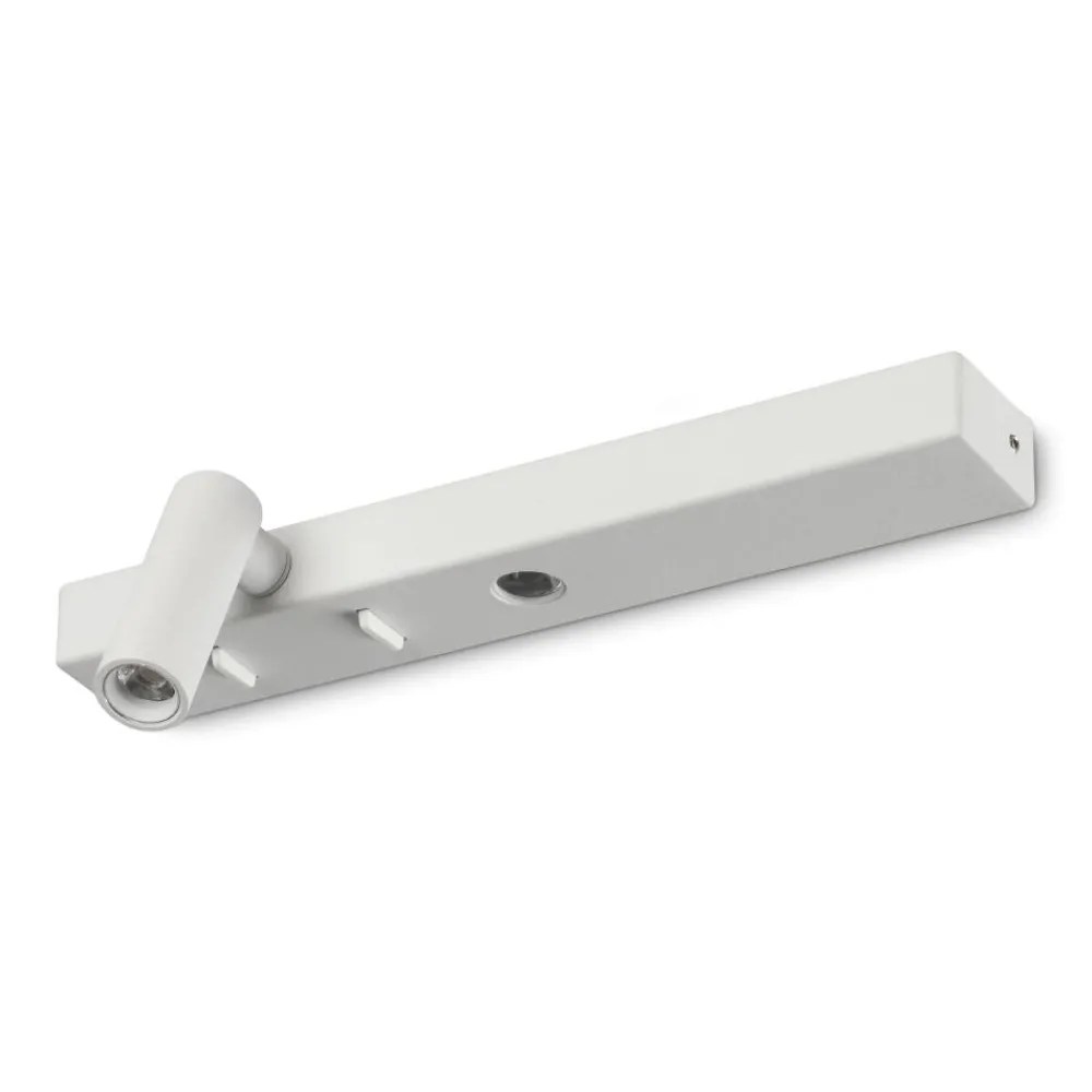 Applique Camera Da Letto-Ideal Lux bonne nuit-1 ap applique bianca per comodino led 3000k