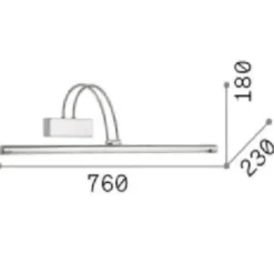 Applique Da Bagno-Ideal Lux bow ap d76 applique bagno cromo led 8w 3000k