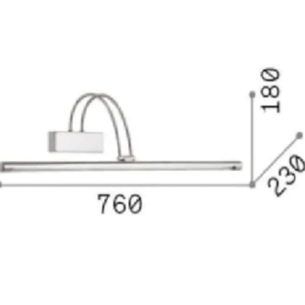 Applique Da Bagno-Ideal Lux bow ap d76 applique bagno cromo led 8w 3000k
