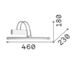 Applique Da Bagno-Ideal Lux bow ap d46 applique da bagno brunito led 4w