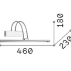 Applique Da Bagno-Ideal Lux bow ap d46 ottone applique da bagno led 4w