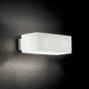 Applique Da Parete-Ideal Lux box ap2 applique vetro bianco moderno