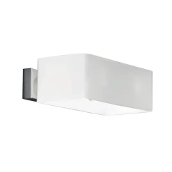 Applique Da Parete-Ideal Lux box ap2 applique vetro bianco moderno
