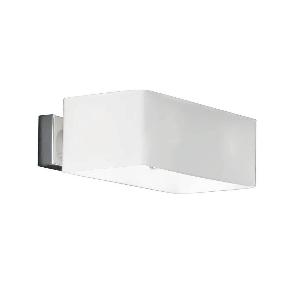 Applique Da Parete-Ideal Lux box ap2 applique vetro bianco moderno