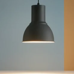 Lampade A Sospensione-Ideal Lux breeze lampada a sospensione per isola cucina campana grigio scuro 23 cm
