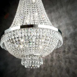 Lampadari Moderni-Ideal Lux caesar sp6 lampadario di cristallo cromo 6 luci