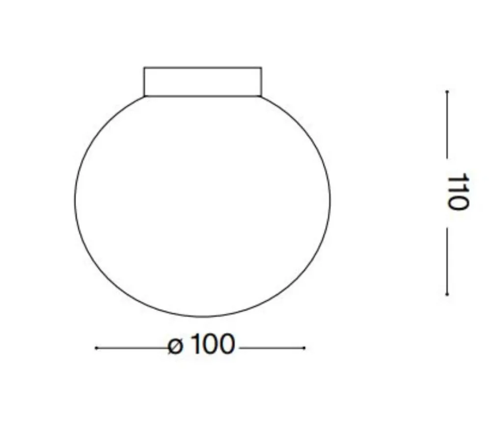 Applique Da Parete-Ideal Lux carta ap1 d10 applique sfera rivestimento effetto carta