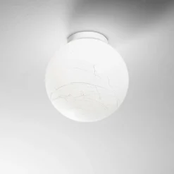 Plafoniere Moderne-Ideal Lux carta pl1 d40 plafoniera per camera da letto boccia effetto carta e27