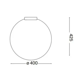 Plafoniere Moderne-Ideal Lux carta pl1 d40 plafoniera per camera da letto boccia effetto carta e27