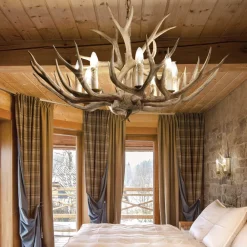 Lampadari Moderni-Ideal Lux chalet sp8 lampadario per rifugio casa di montagna 8 luci