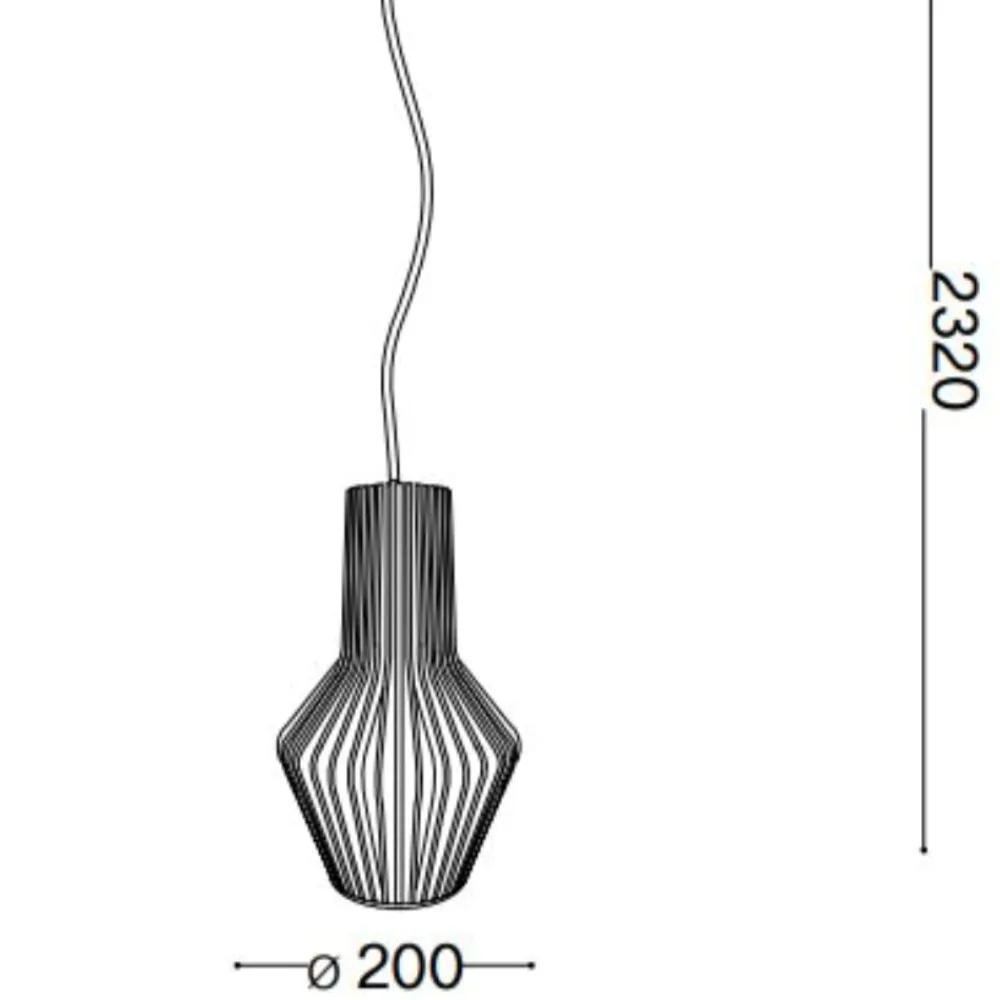 Lampade A Sospensione-Ideal Lux citrus-1 sp1 lampada a sospensione legno