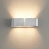 Applique Da Parete-Ideal Lux clip ap2 small applique da parete foglia argento