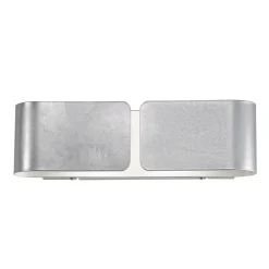 Applique Da Parete-Ideal Lux clip ap2 small applique da parete foglia argento