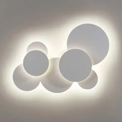 Applique Da Parete-Ideal Lux cloud pl d74 grande applique moderna design led 46w 3000k
