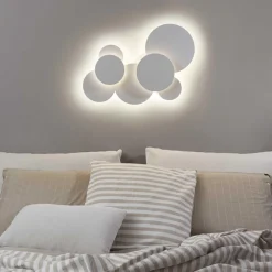 Applique Da Parete-Ideal Lux cloud pl d74 grande applique moderna design led 46w 3000k