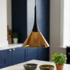 Lampade A Sospensione-Ideal Lux cocktail lampada a sospensione per penisola cucina vetro ambra led 3000k