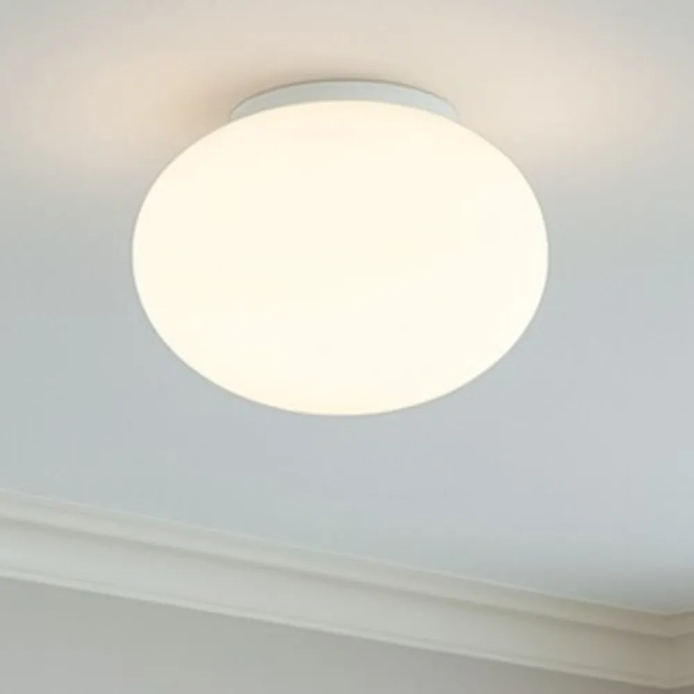 Plafoniere Moderne-Ideal Lux cotton pl1 d40 plafoniera per camera da letto sfera vetro 40cm bianca