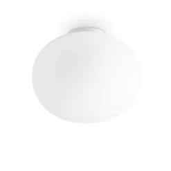 Plafoniere Moderne-Ideal Lux cotton pl1 d40 plafoniera per camera da letto sfera vetro 40cm bianca