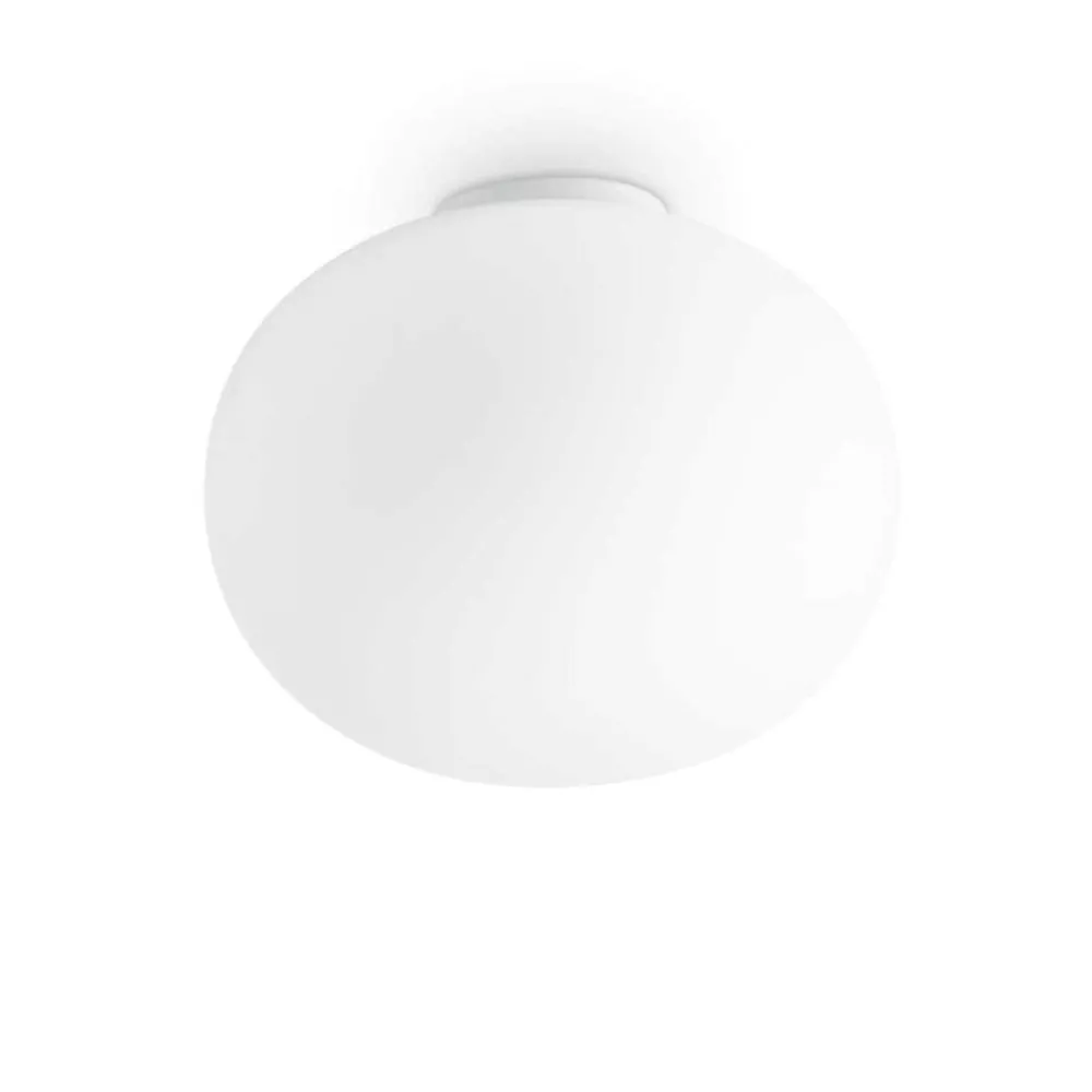 Plafoniere Moderne-Ideal Lux cotton pl1 d40 plafoniera per camera da letto sfera vetro 40cm bianca