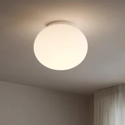 Plafoniere Moderne-Ideal Lux cotton pl1 d30 plafoniera tonta bianca per interni