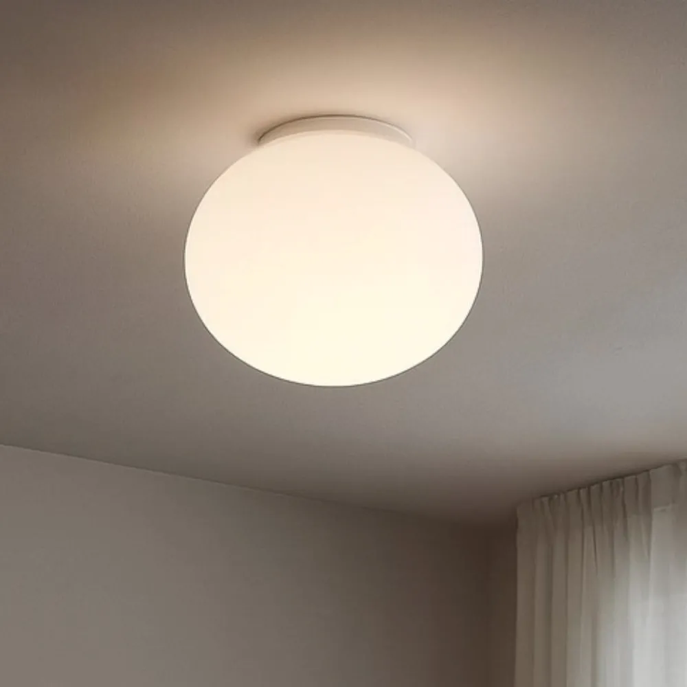 Plafoniere Moderne-Ideal Lux cotton pl1 d30 plafoniera tonta bianca per interni