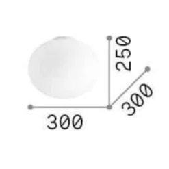 Plafoniere Moderne-Ideal Lux cotton pl1 d30 plafoniera tonta bianca per interni