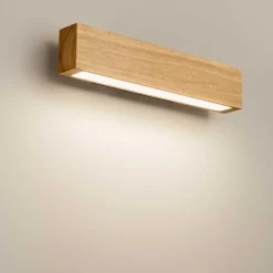 Applique Da Parete-Ideal Lux craft applique led 13w in legno naturale 3000k monoemissione