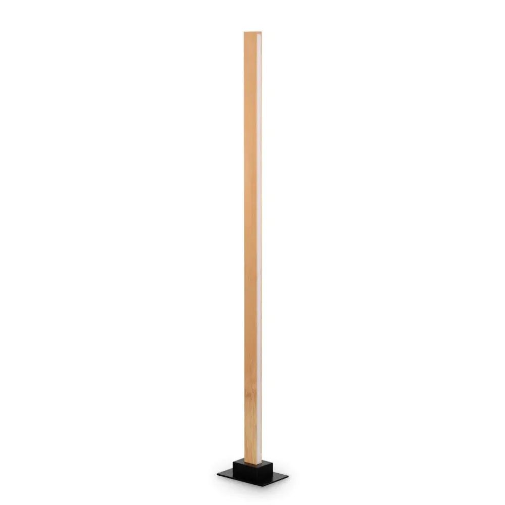 Lampade Da Terra-Ideal Lux craft pt lampada da terra led 3000k 26w di legno