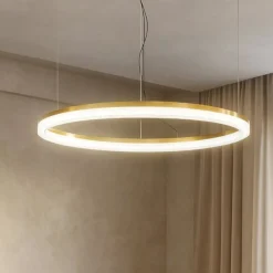 Lampadari Moderni-Ideal Lux crown sp d80 lampadario moderno ottone led 42w 3000k