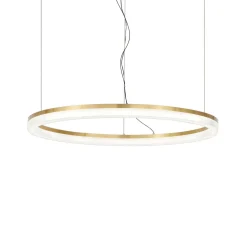 Lampadari Moderni-Ideal Lux crown sp d80 lampadario moderno ottone led 42w 3000k