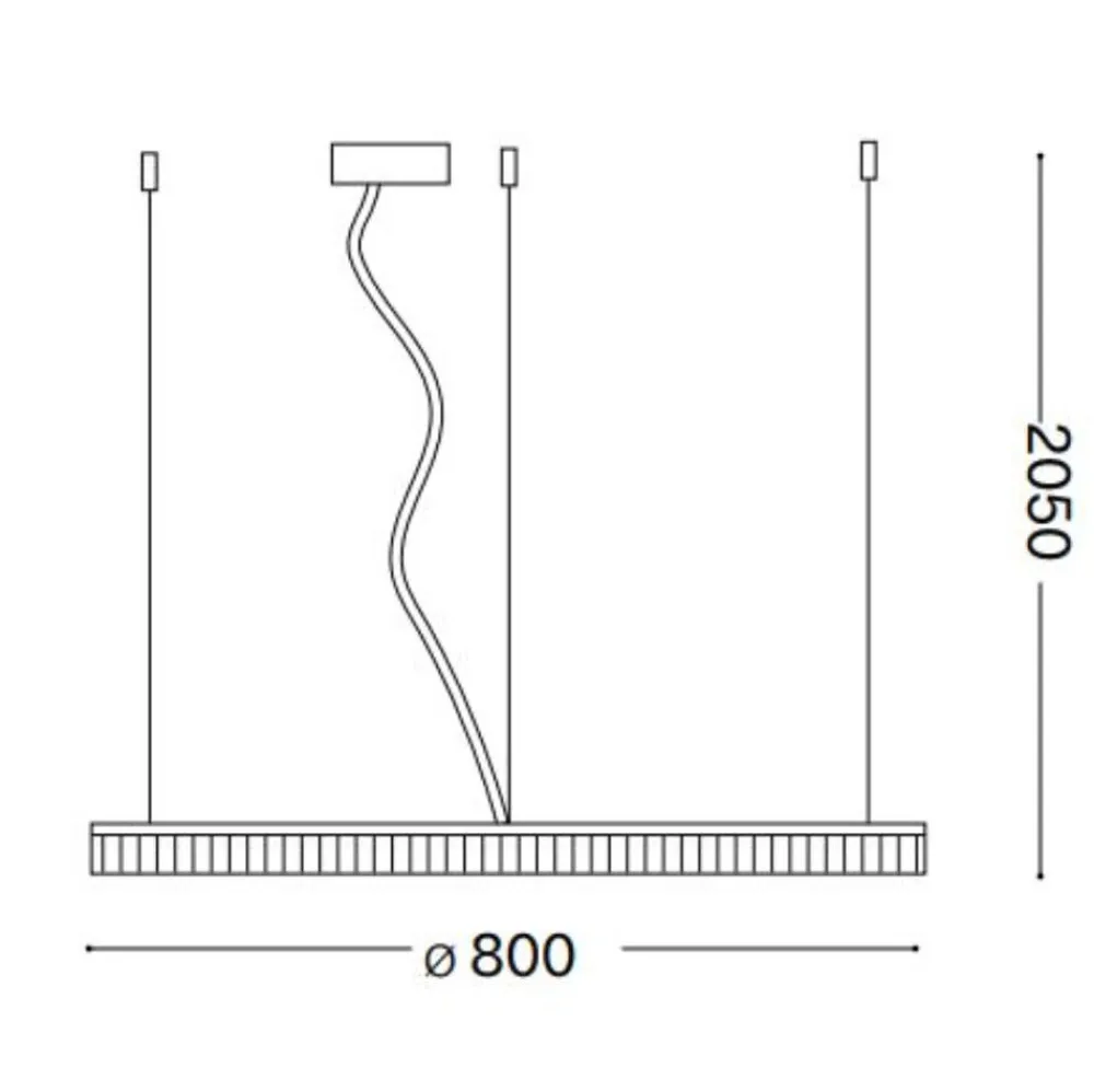 Lampadari Moderni-Ideal Lux crown sp d80 lampadario moderno ottone led 42w 3000k
