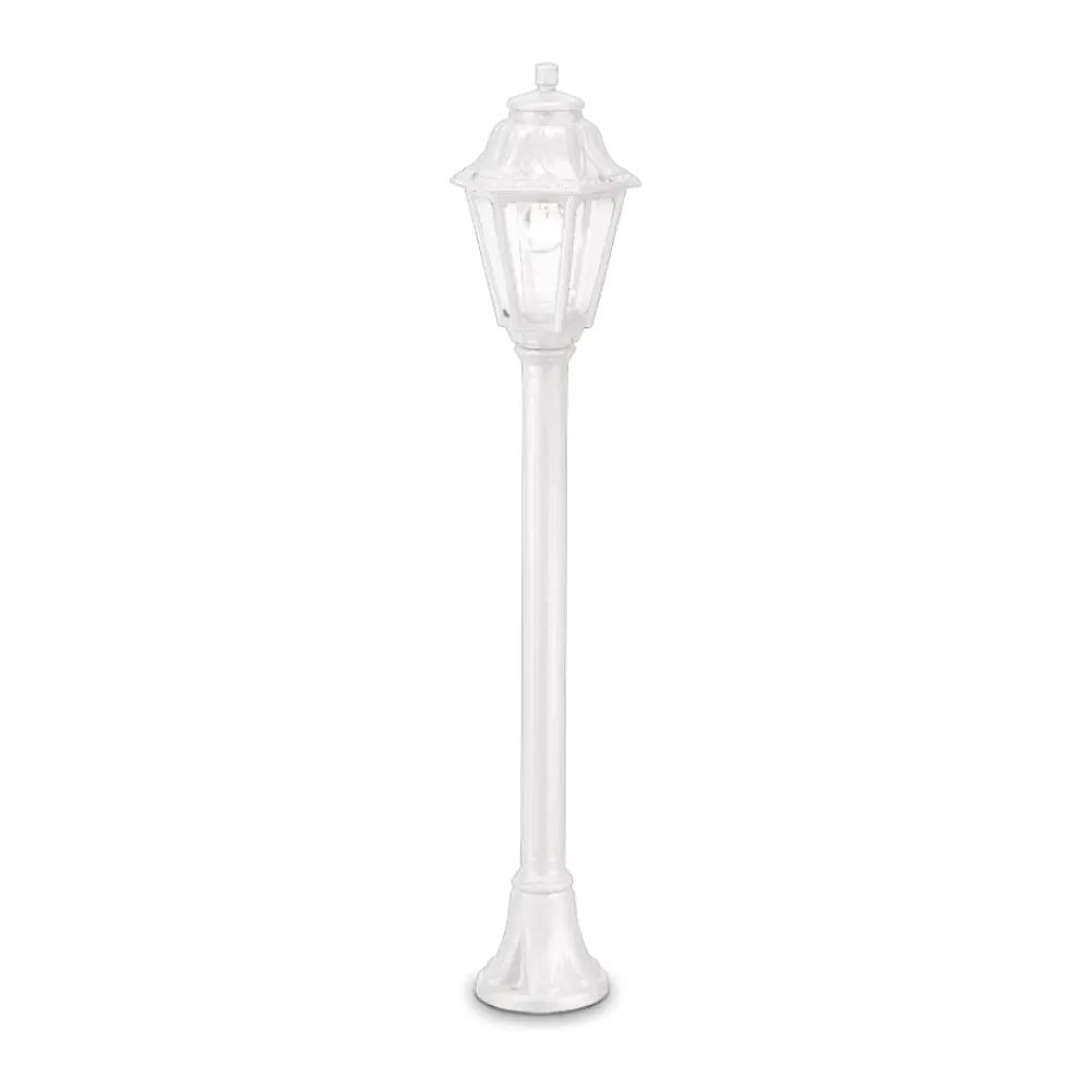 Lampioni Da Giardino-Ideal Lux dafne pt1 lampioncino da giardino lanterna per esterno bianco ip55