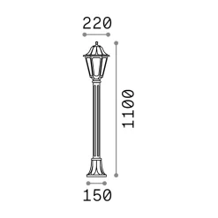 Lampioni Da Giardino-Ideal Lux dafne pt1 lampioncino da giardino lanterna per esterno bianco ip55