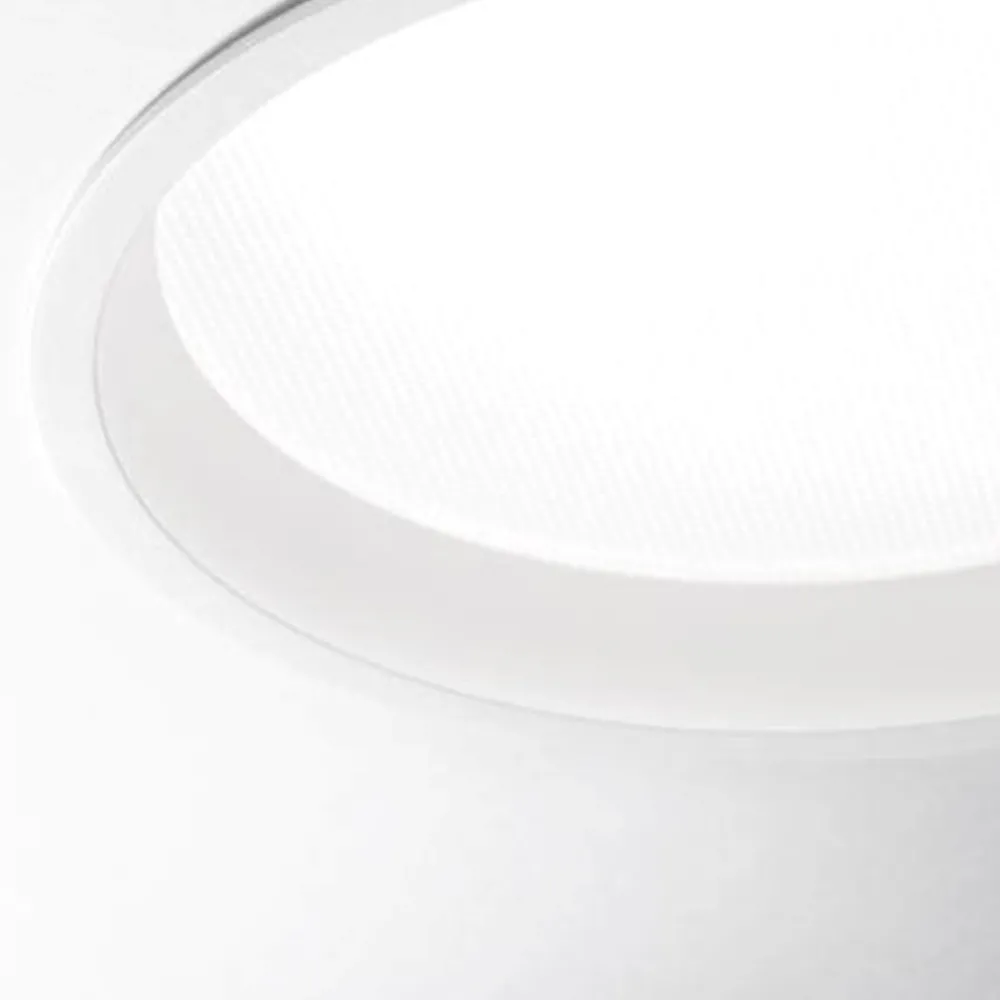 Faretti Da Incasso-Ideal Lux deep fi faretto a led da incasso rotondo ip44 su cartongesso 20w 3000k