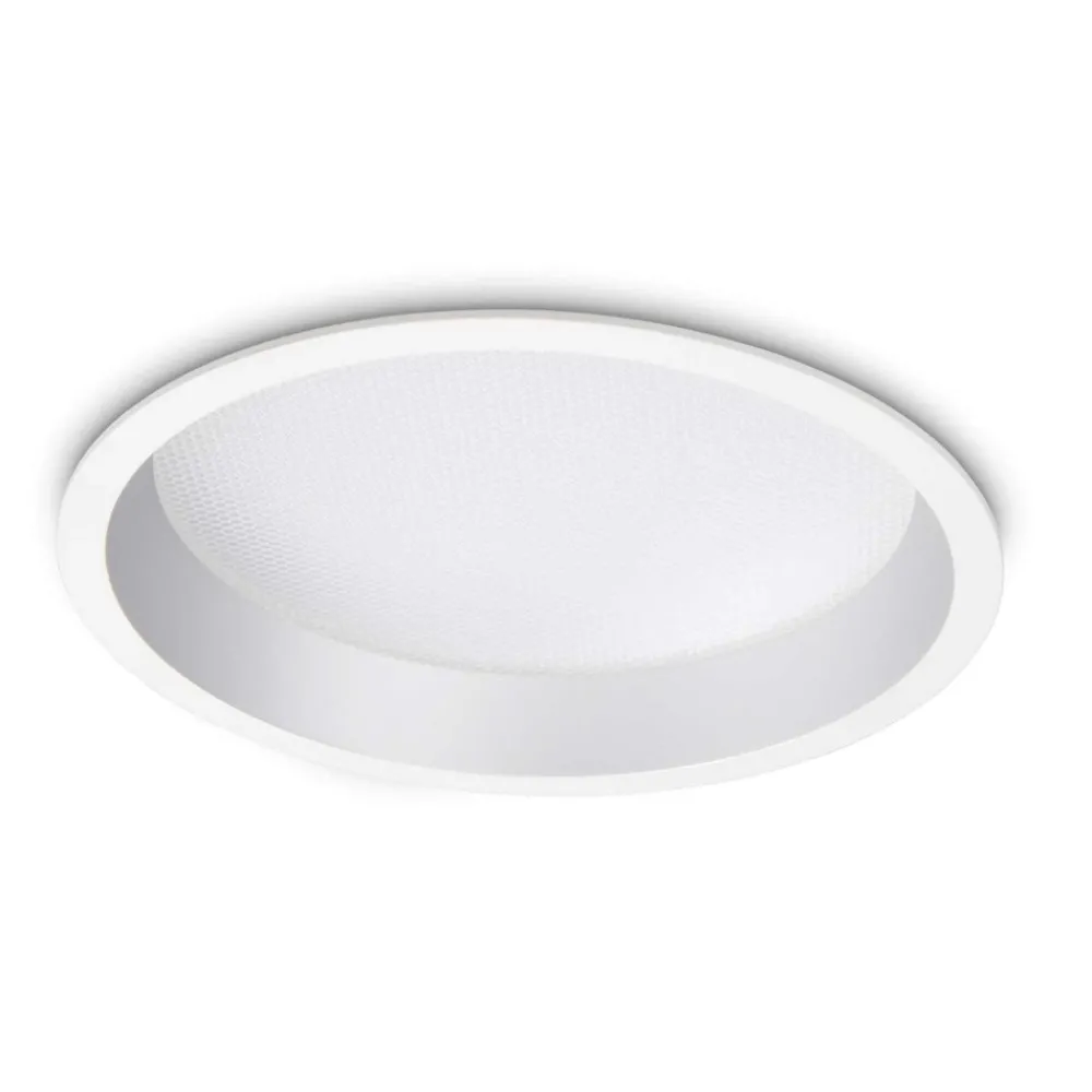 Faretti Da Incasso-Ideal Lux deep fi faretto da incasso led rotondo per controsoffitto 30w 3000k 220v