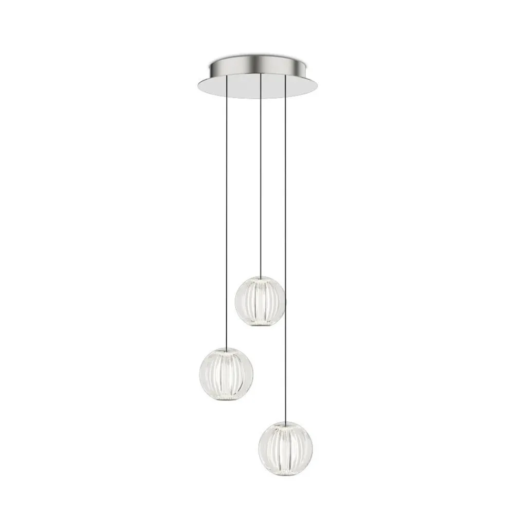 Lampadari Moderni-Ideal Lux diamond sp3 lampadario moderno 3 sfere vetro led