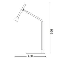 Lampade Da Tavolo-Ideal Lux diesis tl lampada datavolo nera led 3000k orientabile