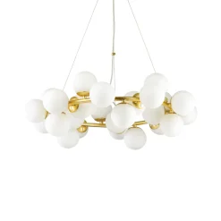 Lampadari Moderni-Ideal Lux dna sp25 lampadario moderno per salotto 25 luci sfere vetro